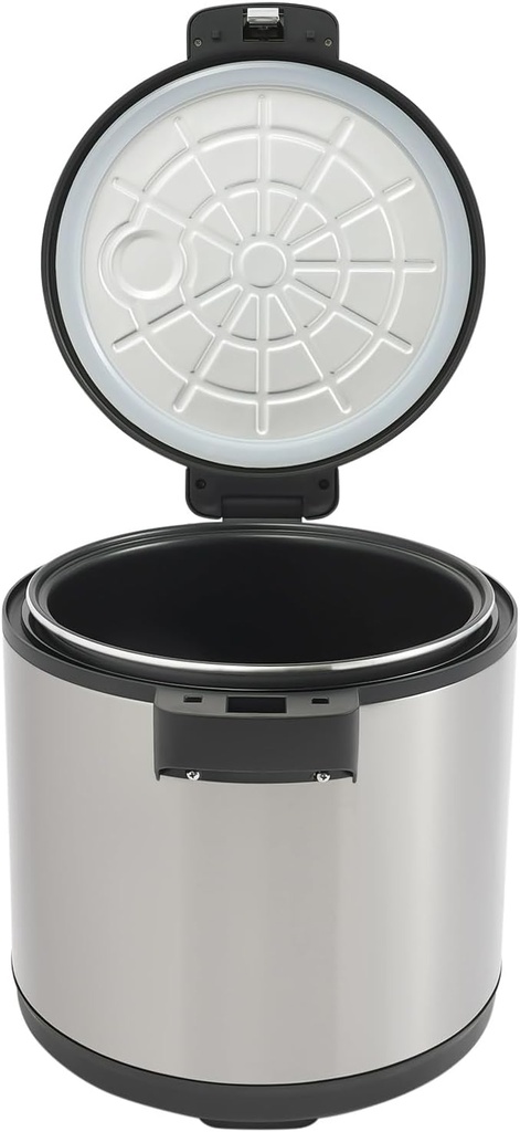 Electric Rice Warmer,19L/20Qt Stainless Steel Rice Pot Warmer Food Warmer Pot with Rice Spoon,Commercial Large Rice Warmer Insulated Rice Pot for Restaurants Rice Porridge Soup (B Style)