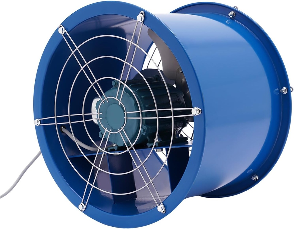 Axial Fan Cylinder Pipe,1420r/Min 370w Heavy Duty Explosion-Proof Spray Booth Paint Fumes Exhaust Fan, Portable Low Noise Utility Blower/Industrial Ventilator for Ventilating Factories Workshops