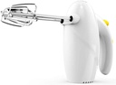 MaGiLL Egg Beater,Hand Mixer Electric Kitchen Mixer,5-Speed Settings with One-Touch Easy Eject Button-White fine