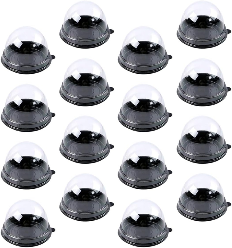 PRETYZOOM Moon Cake Wrapping Box 150pcs Mini Cake Packing Boxes Bakery Dessert Box Black Bottom Plastic Moon Cake Container