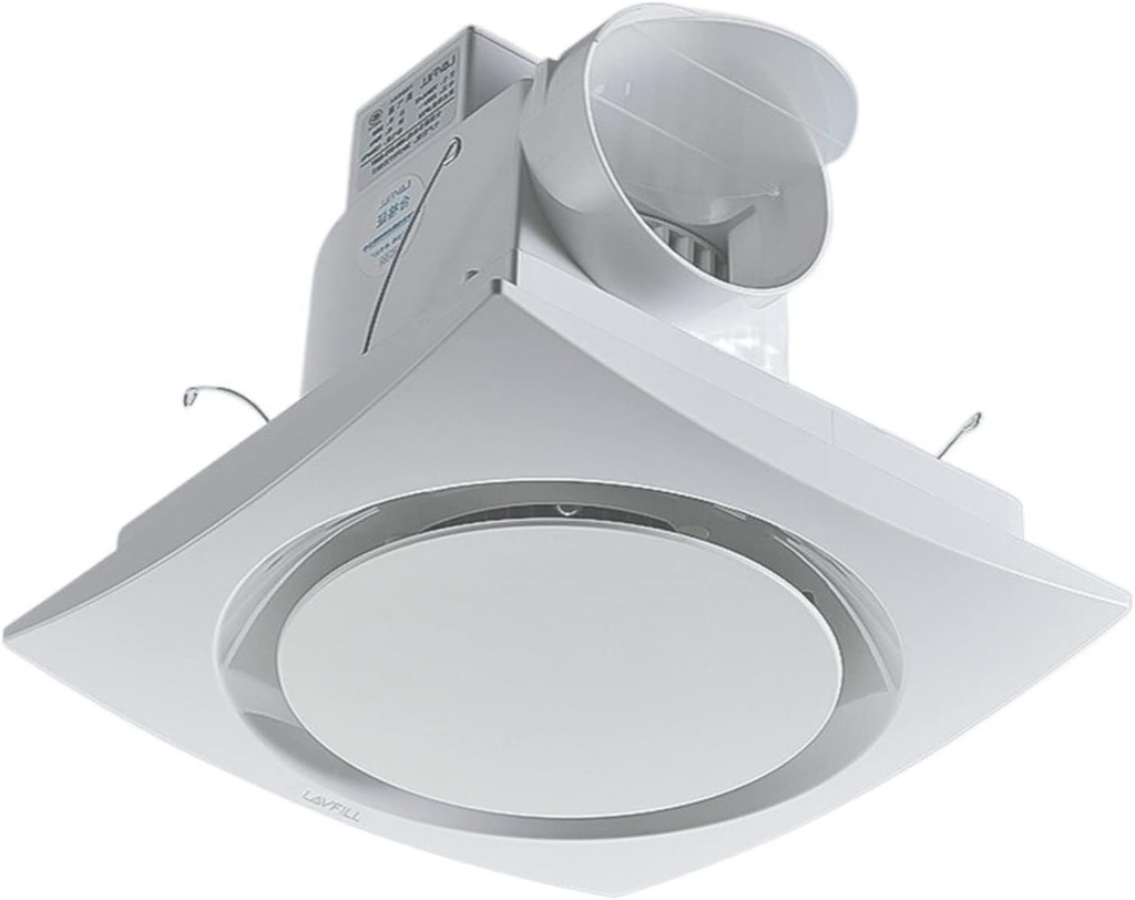 Ventilation Fan 10inch Ceiling Mount Exhaust Fan, Household Low Noise Ventilator Fan, Square Ceiling Pipe Exhaust Fan for Bathroom Toilet Kitchen Bedroom Ventilating FA