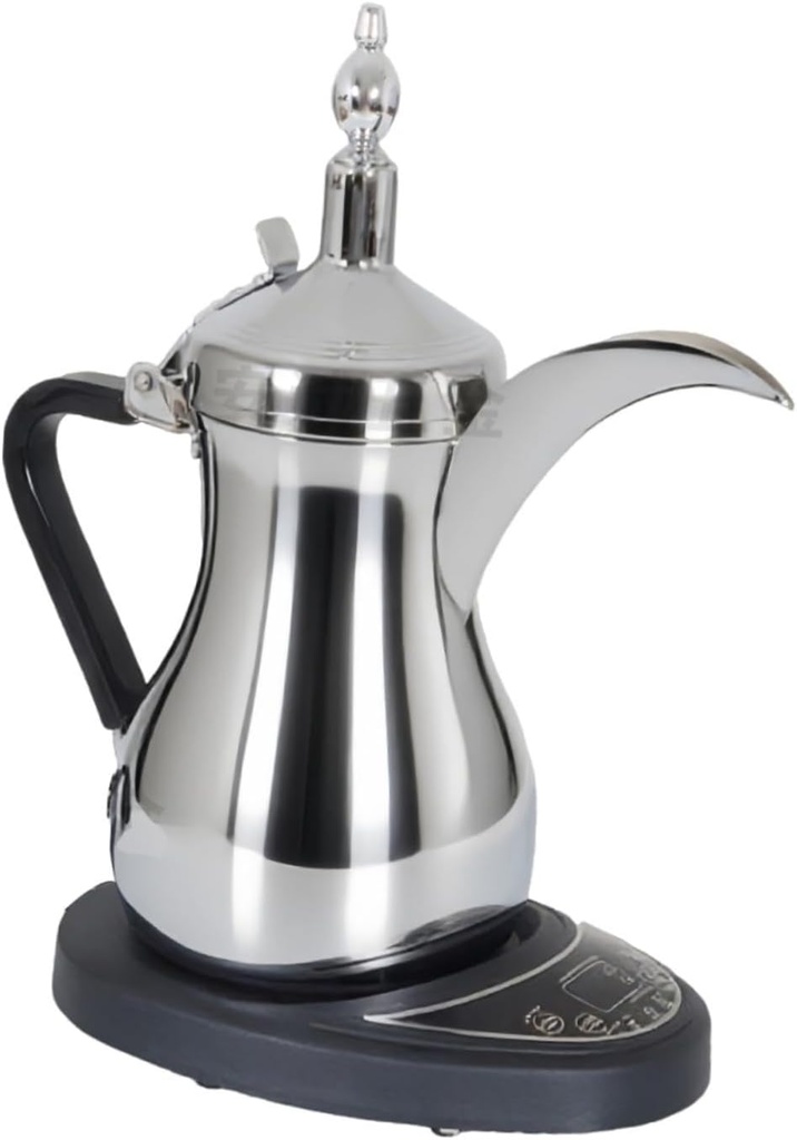 Arabic Electric Kettle Pour Over Kettle Stainless Steel Water Pot Hot Water Boiler Coffee Tea Warmer for Kitchen Lover Office, 800ml