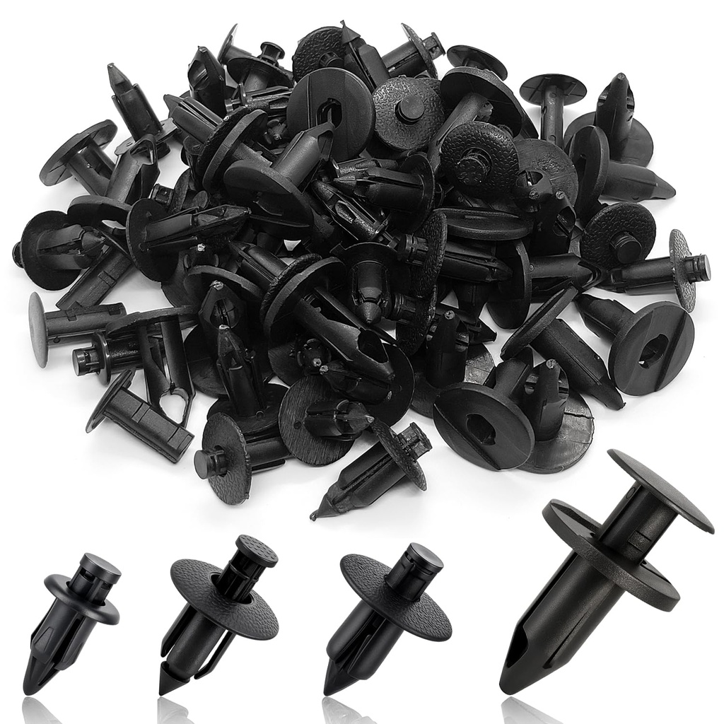 Plastic Rivets, 120pcs Plastic Push Pin Clips Body Rivets Compatible with UTV ATV Motorcycle M6 M7 M8 Retainer Fastener Replace 7661855 Fits for Polaris Honda Kawasaki Suzuki Yamaha