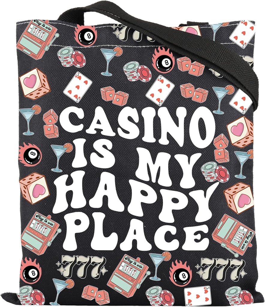 ENSIANTH Casino Player Gift Poker Player Hangbag777 Slot Machine Tote Bag Casino Gambler Bag Gambling Lover Gift