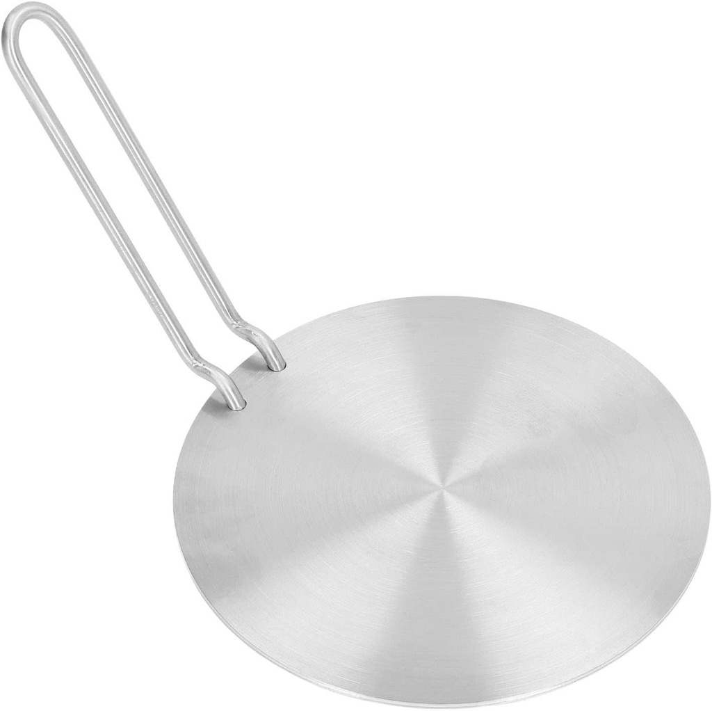 Heat Diffuser Induction Plate, Stainless Steel Heat Diffuser Converter Plate with Handle, Heat Diffuser Plate for Induction Cooker
