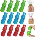 Bag Clips, 2024 New Chip Clips, Bag Clips for Food Storage, Snack Bread Sealing Clip, Squeeze Clips for Chips, Food Clips for Bags Plastic, Reusable Grocery Bag Clips