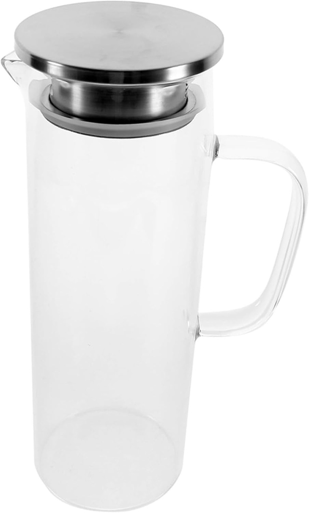 Food Safe High Borosilicate Glass Teapot Large Capacity Heat-resistant for Cold Water Beer Iced Tea