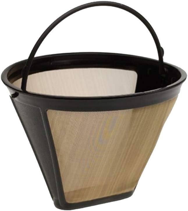 Delibru Gold Tone #2 Cone Style Reusable Coffee Filter for DCC-450 Cuisinart Coffee Makers, Universal Fits Most 4-5 cup Basket Coffeemakers Brands
