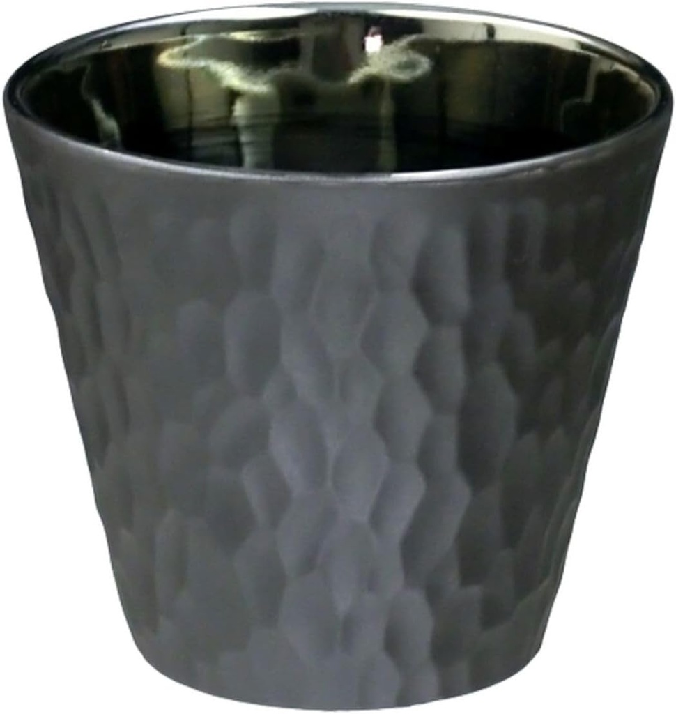 J-kitchens Select Japanese Sake Glass, Rock Cup, Light Changing Black Mat, 10.1 fl oz (300 ml), Dishwasher Safe, Microwave Safe, Made in Japan