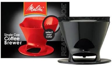 Melitta Filter Coffee Maker, Single Cup Pour-Over Brewer, Black, 1 Count (640007)