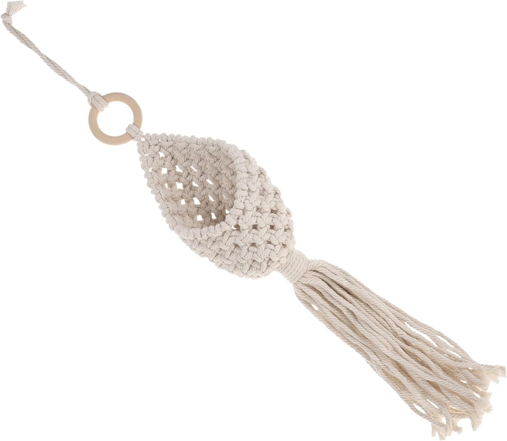 Garneck Multi-function Macrame Hanging Basket for Vegetables and Fruits Hand-woven Decorative Storage for Home and Garden for Organizing Kitchen and Bathroom Essentials