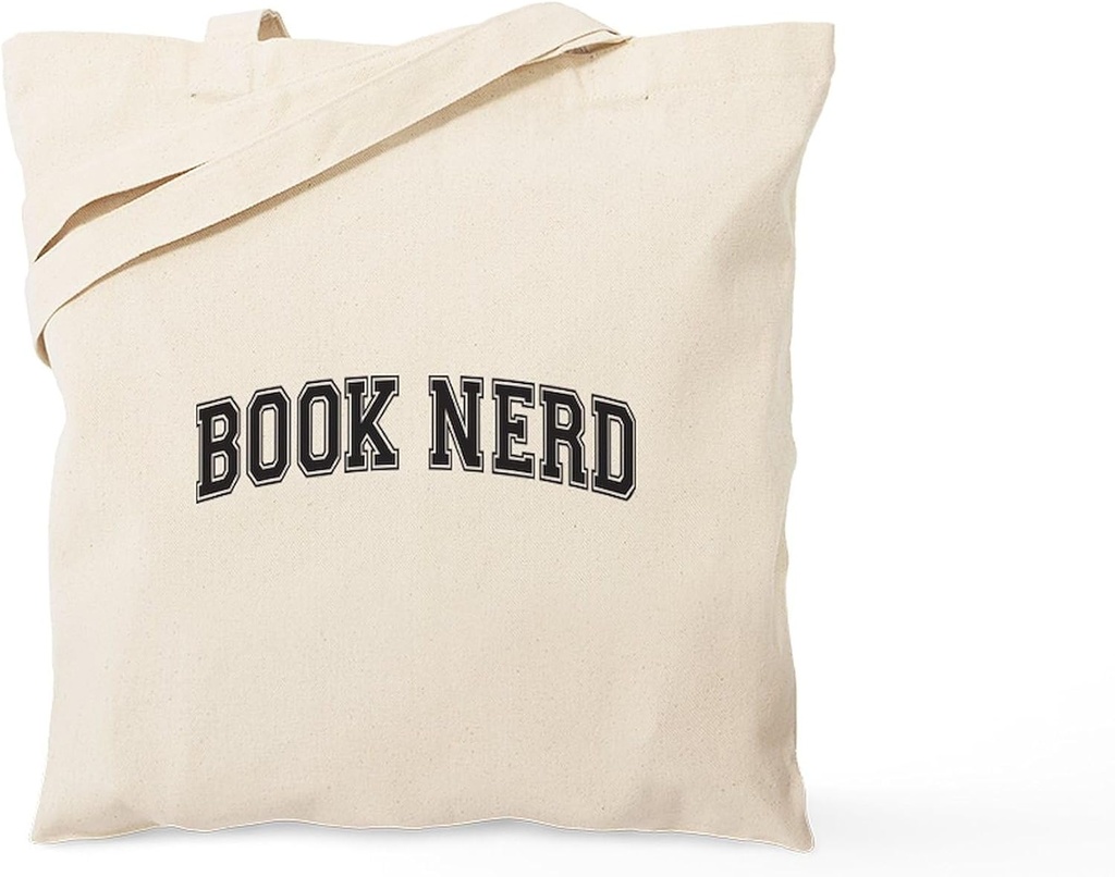 CafePress Book Nerd Reusable Natural Beige Canvas Shopping Bag