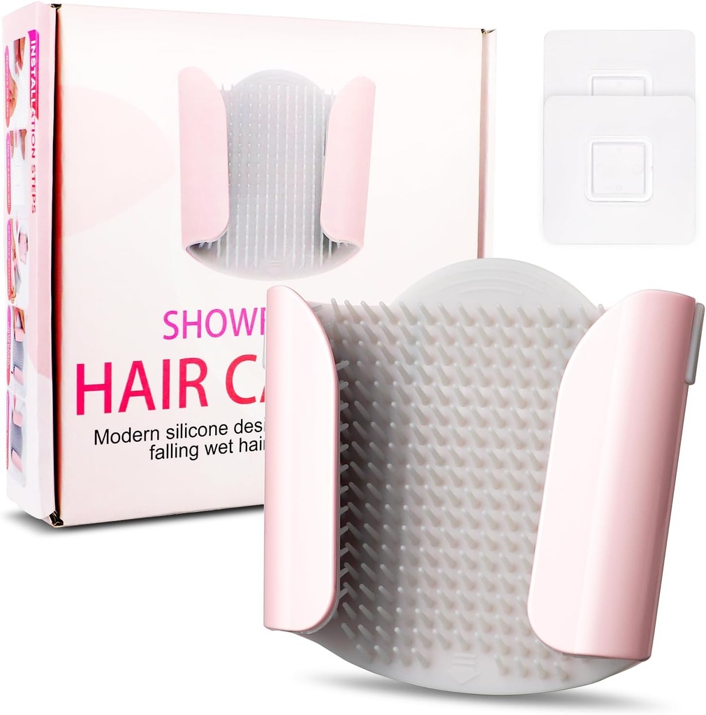 Shower Hair Catcher Wall, Hair Trap for Shower Drain, Drain Protector & Hair Collector, Prevents Clogged Drains, Easy to Clean, Removable, Ideal for Bathtub & Bathroom