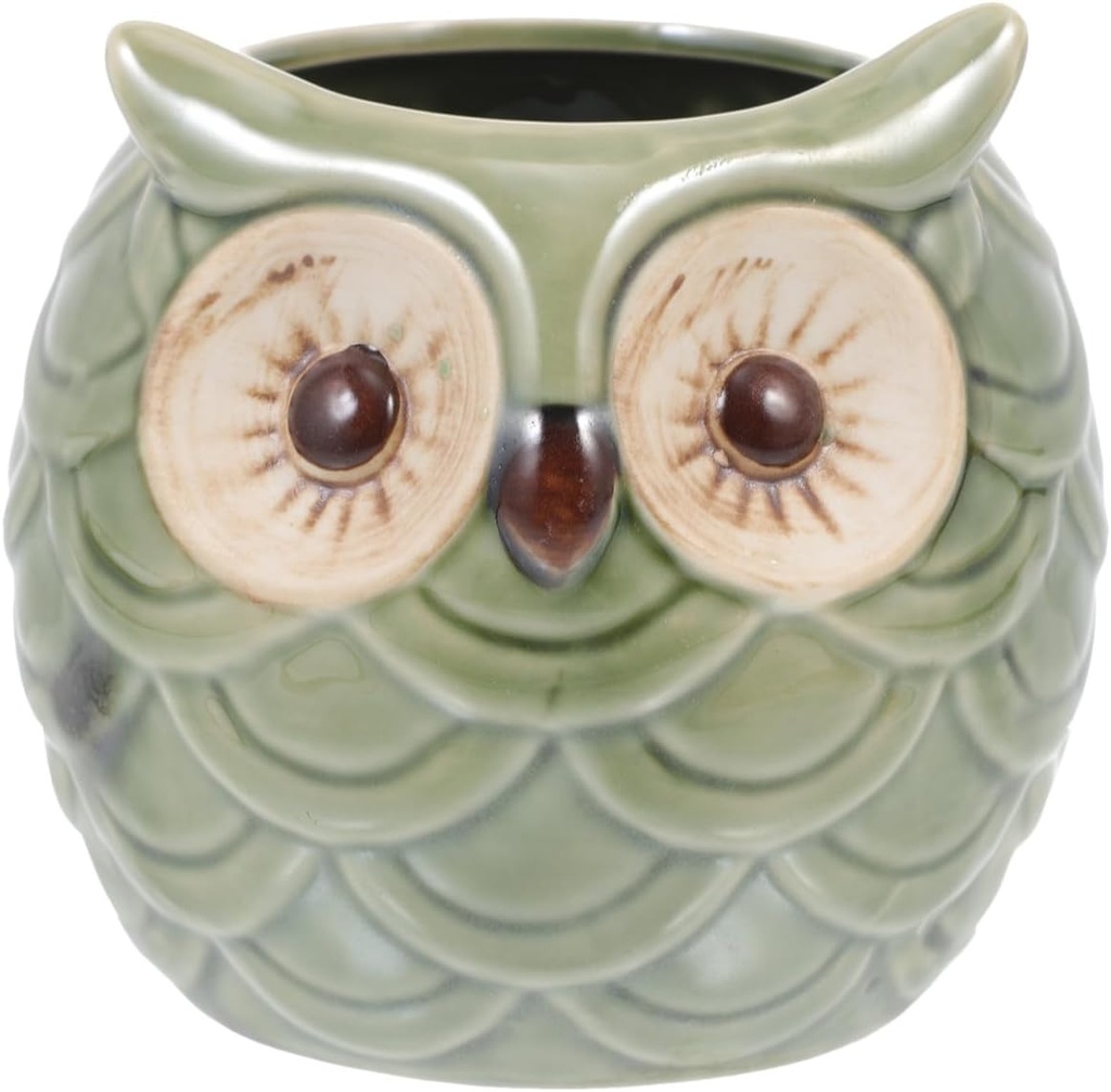 HOMSFOU Ceramic Owl Cocktail Glass - Creative Design for Home Bar, Parties, and Restaurants - 2.91 X 2.75 X 3.81 Inch