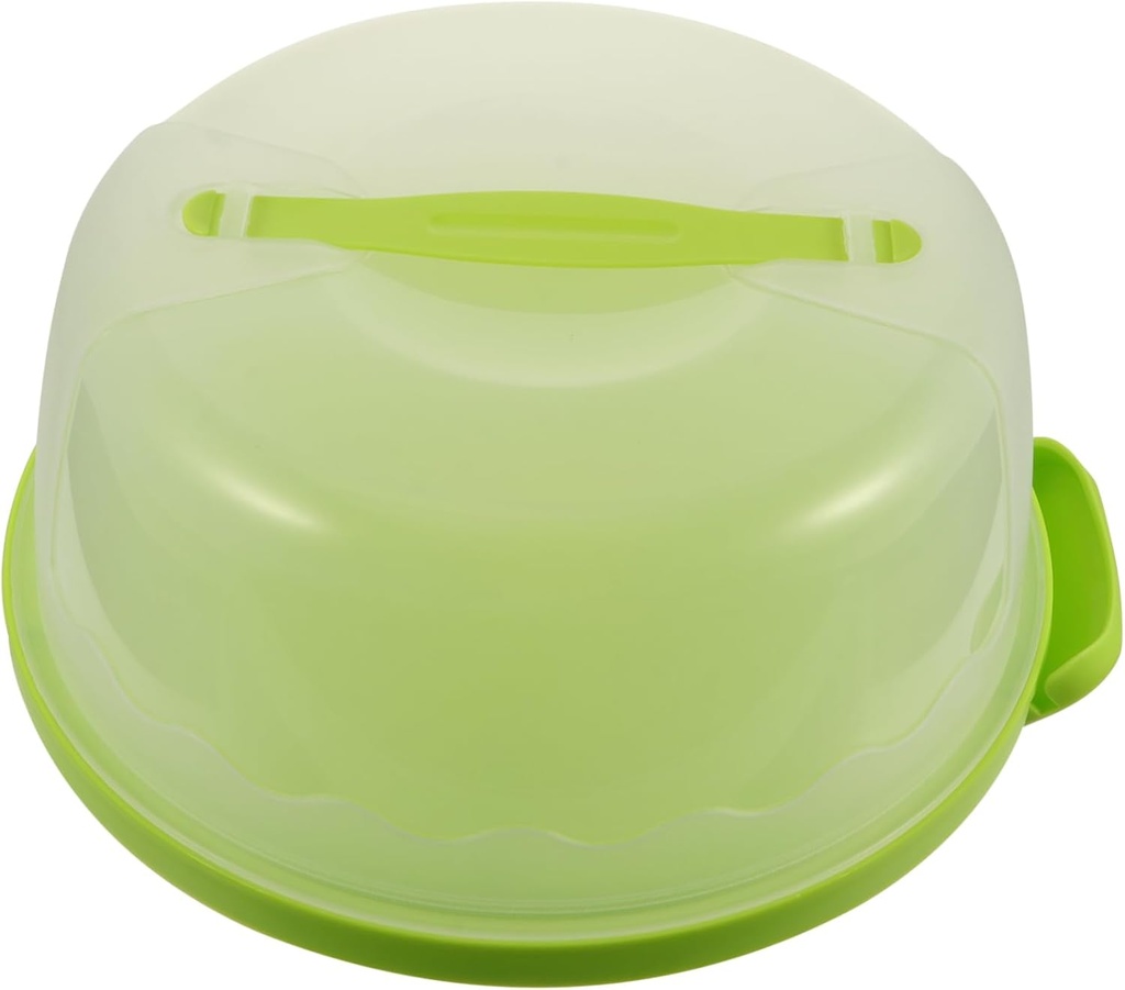 SECFOU 1pc Plastic Cake Box Portable Cake Carrier Locking Design for Storing and Displaying Baked Goods at Parties Events