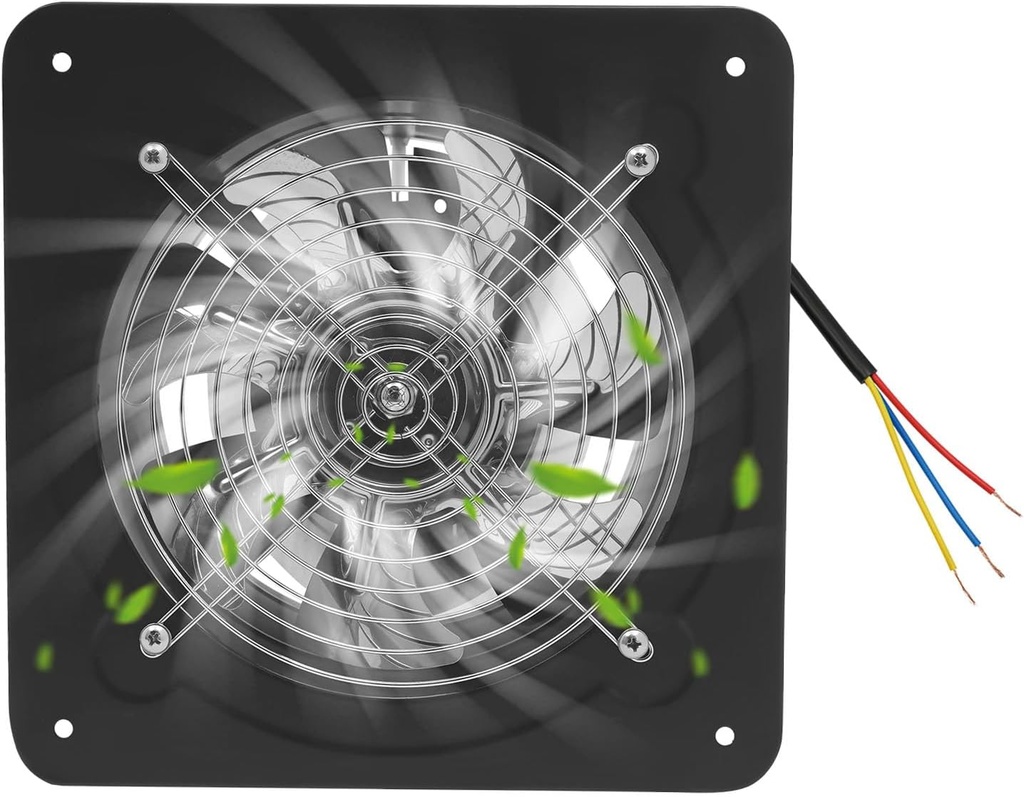 8" Exhaust Fan Wall Mount Household Ventilation Fans for Workshop Attic Garage Greenhouse Barn 80W Low Consumption, High Velocity 2600r/min Air-volume