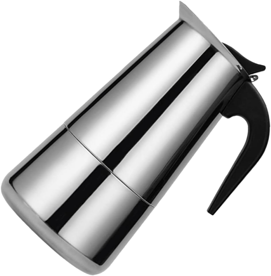 Homoyoyo Electric Maker, Kettle Cafe Coffee Brewer Silver Metal Cold Water Rapid Brew Espresso - Handle Stainless Tea Portable/Italian Cookers Classic Brewing for with Maker Utensils