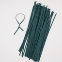 Meranti Home + Garden 6 Inch Plastic Plant Twist Tie (100-Pack), Natural Green Color