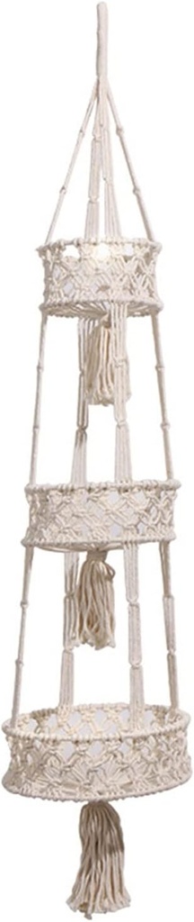 3 Tier Hanging Fruit Basket For Kitchen Organizing Macrame Hanging Basket For Storage Fruits Veggies Keep Produce Fresh Decor Hanging Baskets For Hanging Indoor Plant Hanging Vegetable Storage Basket(