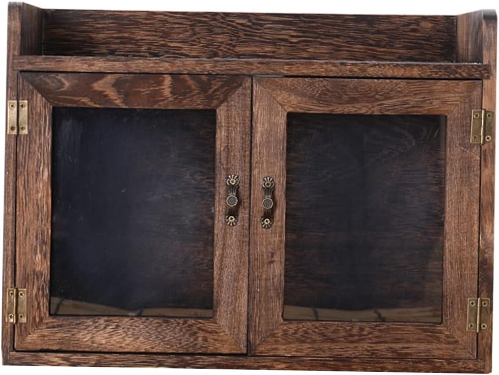 Wooden Bread Box Lid Vintage Decorative Storage Container for Home Food-Safe Wood for Kitchen and Dining for Bread and Sundries