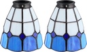 Skelang 2 Pcs Lip Glass Lamp Shade, Ceiling Fan Light Cover with Standard 2-1/4" Fitter, Light Fixture Replacement