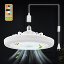 HOXIYA Plug in Ceiling Fan With Light with 19.68ft Long Plug Cord and Remote Control 30w E26 Gazebo Fan 110v Small Screw in Ceiling Fan Light for Kid Room Bedroom Bathroom Garage Kitchen Pendant Light
