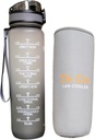 TA-DA Motivational Bottle with Can Cooler | 32 oz tells you How Much you Should and Did Drink | With Can Cooler it is Warmer and Colder and Comfortable | Great to Use for Fitness Gym Office Home |