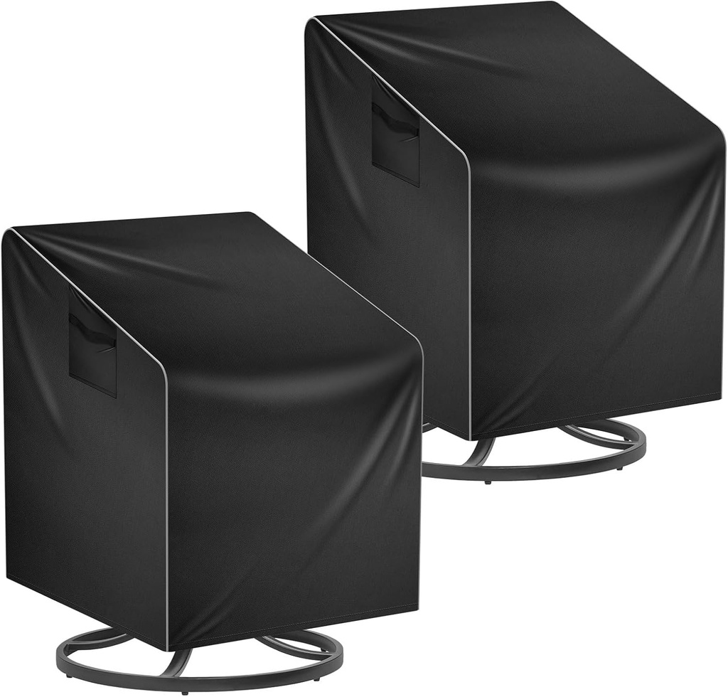 2 Pack Patio Chair Covers Lounge Chair Cover Large Size L30x W34 xH38.5 inch Heavy Duty Waterproof Patio Rocking Chair Cover for Outdoor Furniture (2)