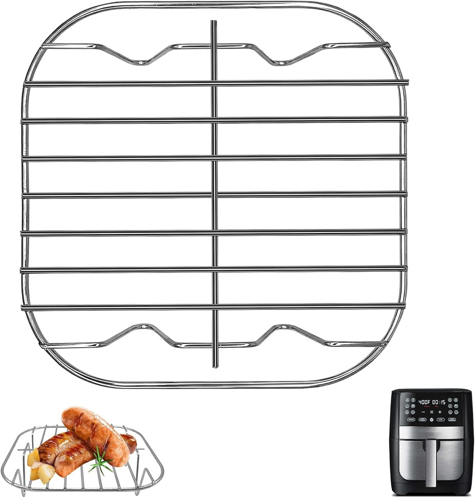 Air Fryer Wire Rack for Gourmia GAF798 GAF716 7QT Air Fryer, 8''×8''Stainless Steel Food Grade Air Fryer Accessories Replacement Parts for Instant Pot Vortex Ninja COSORI Chefman Air Fryer