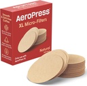 AeroPress XL Coffee Maker Natural Paper Micro-Filters – Round Replacement Coffee Filters, Unbleached, Compostable Paper Filters, Fits XL Size AeroPress Coffee Makers, 200 Count