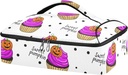 Burbuja Cute Halloween Cupcakes Casserole Carrier for Hot or Cold Food, Insulated Casserole Carrier Bag Case with Dish Storage, Portable Thermal Tote Bag for Parties Potluck Picnic Camping