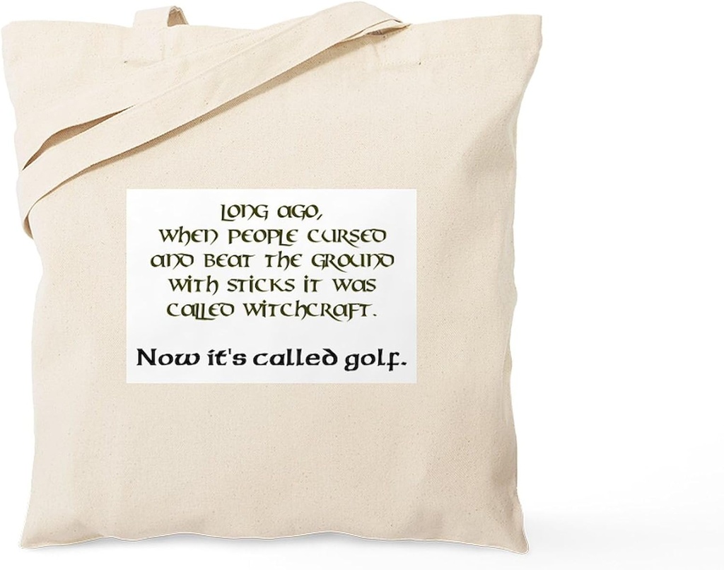 CafePress Golf Tote Bag Reusable Natural Beige Canvas Shopping Bag