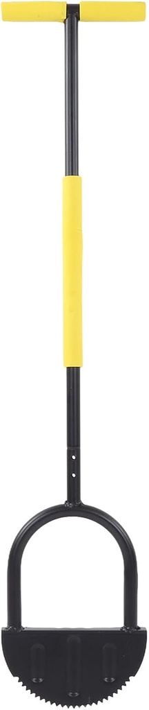 Half Moon Saw Tooth Lawn Edger Long Handle Garden Tool for Sidewalk and Flower Bed Maintenance