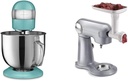 Cuisinart SM-50TQ 5.5 Quart Stand Mixer, Manual, Robbin's Egg & MG-50 Meat Grinder Attachment for SM-50 and SMD-50 Series, White