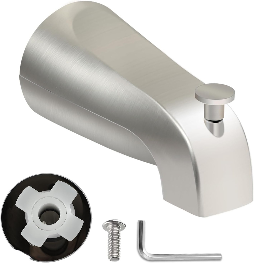 Slip on Tub Spout with Diverter, Compatible withKohler GP85556 Bath Tub Spout, Bathroom Bathtub Faucet for 1/2" Copper Water Tube 5/8" Diameter, with 5/32" Hex Wrench (Brushed Nickel)