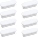 MY MIRONEY 8PCS Oval Rubber Sink Overflow Cover White Kitchen Bathroom Sink Basin Trim Overflow Cover Hole Insert Cap