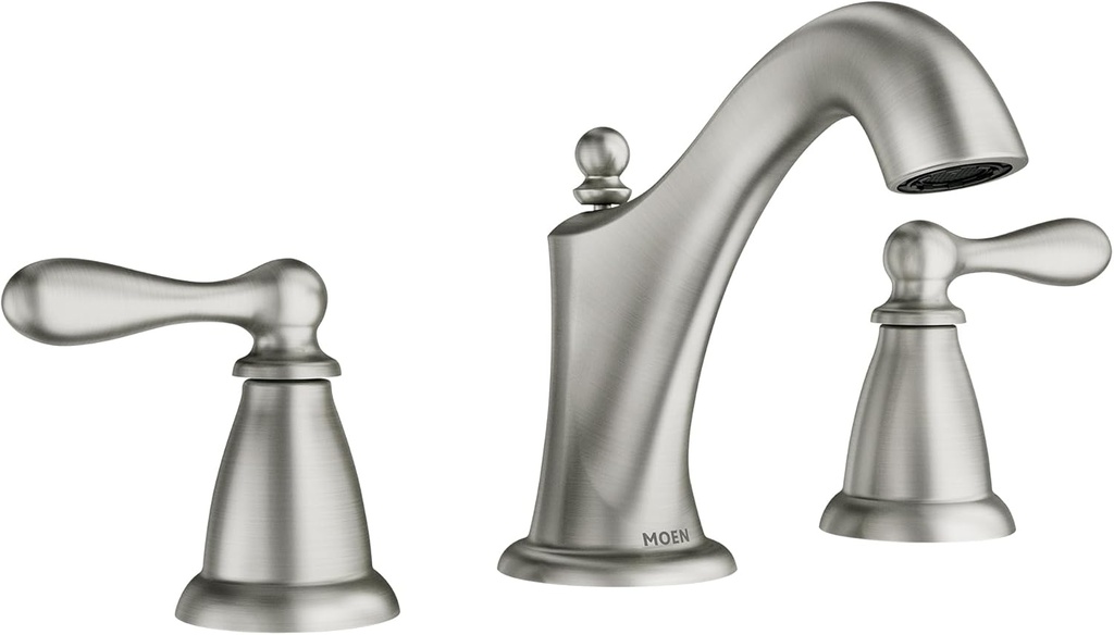 Moen WS84440SRN Two-Handle High Arc Bathroom Faucet, Spot Resist Brushed Nickel