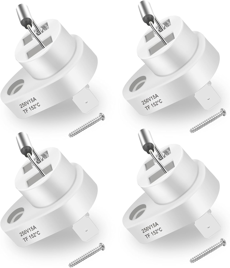 Pool Heater Rollout Switch Thermal Fuse Kit 152°C Compatible with 005899F Raypak Zodiac R0012200 206A, 266A, 336A, 406A Digital Swimming Pool Heater Plug Fuse Thermal Pool Heater Part, 4 Pack