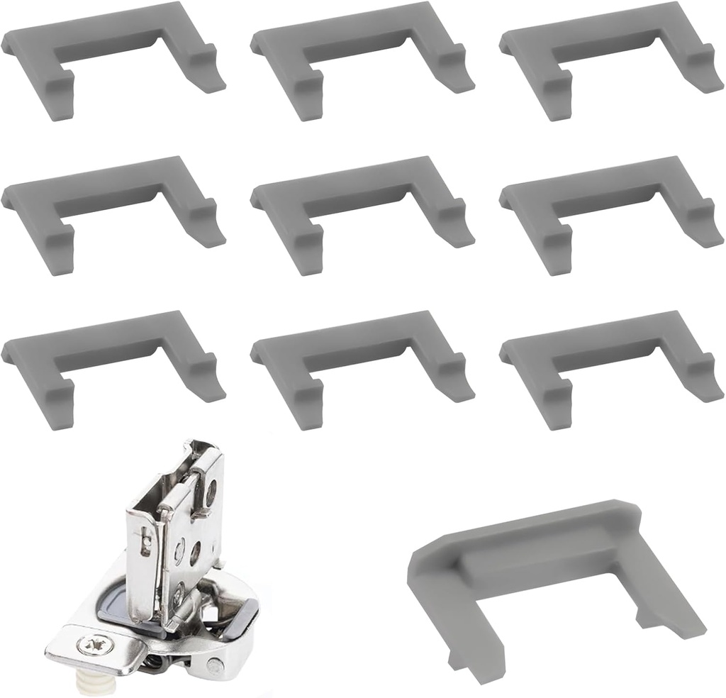 10 Pack Cabinet Door Hinge Restrictor Clip, 86 Degree Angle Restriction Hinges Clips for Soft Close, Kitchen Cabinets Doors 90° Opening Hinge Limiter Hardware for Face Frame, Nylon