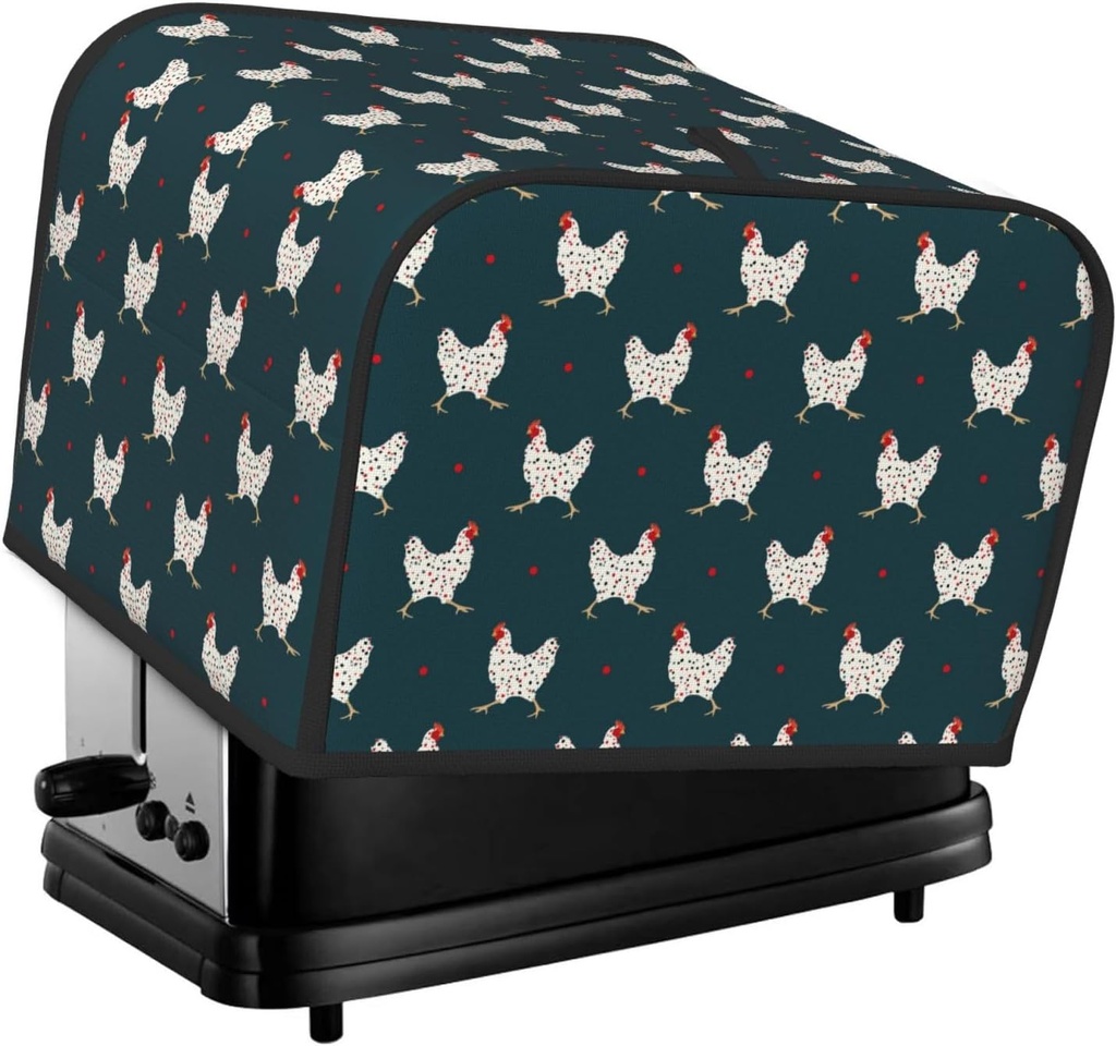 Oven Cover Kitchen Bread Machine Protector,4 Slice Toaster Cover For Home,Fingerprint Coaster Cover,Kitchen Small Appliance,Funny Chicken