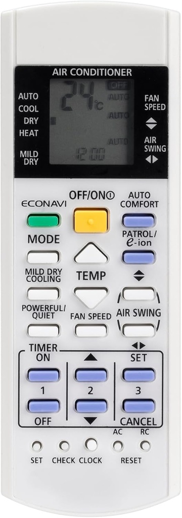 Universal A/C Remote Control for Panasonic Air Conditioner, ZX-PANA1004 Replacement Compatible with Panasonic AC Air Conditioning Remote Control - All Models