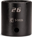 Capri Tools Shallow Impact Socket, 1/2-Inch Drive, 6-Point, Metric (26 mm)