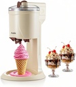 Ice Cream Maker Machine 1Qt, Homemade Gelato, Sorbet, Frozen Yoghurt Maker in 10 Minutes,Pre-Freezing,Detachable Bowl & Mixing Paddle For Home Bar Cafe (Beige)