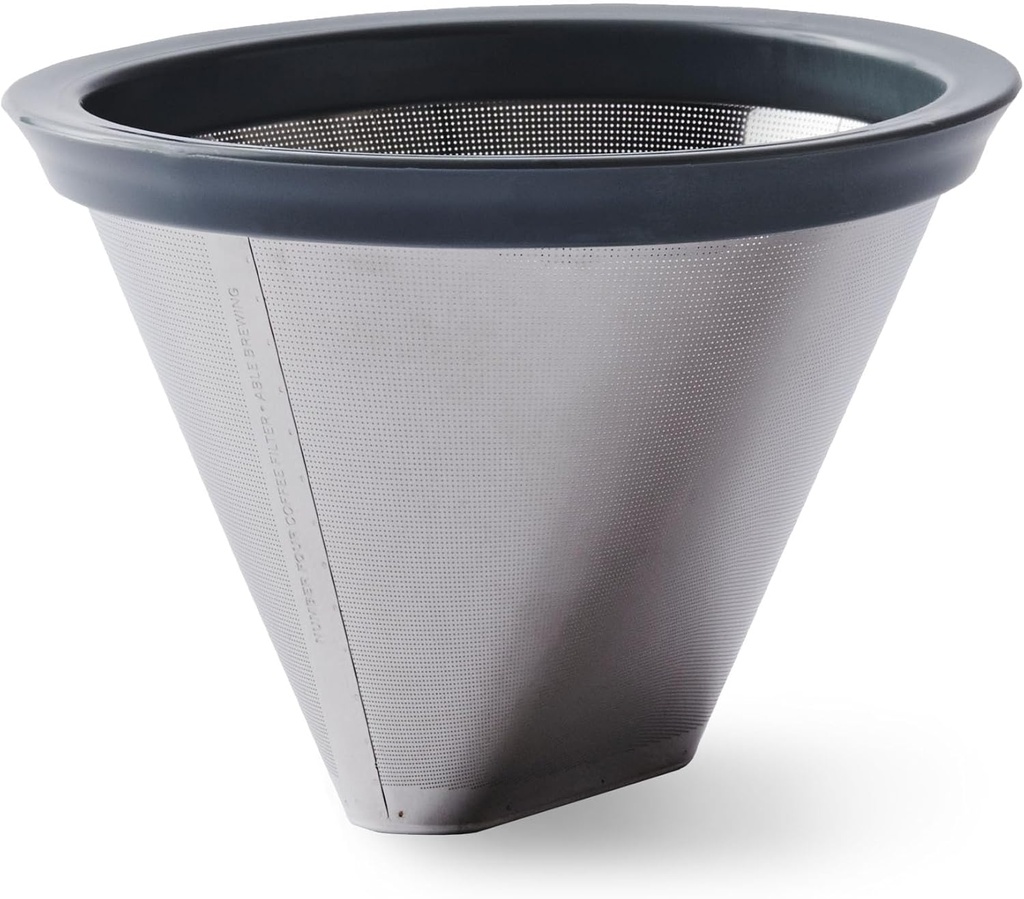 Able NUMBER FOUR: Precision Reusable Coffee Filters, Durable Metal Coffee Filter Compatible with Any Number 4 Brew Basket, Brewing System Accessory, Optimizes Extraction, Reduces Sediment, Pack of 1