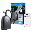 Enbrighten Vibe Outdoor Smart Plug, 2 Grounded Outlets, Weather-Resistant, Custom ON/Off Controls, Schedule Outdoor Lighting, Works with Alexa, Google Assistant, Black,51251