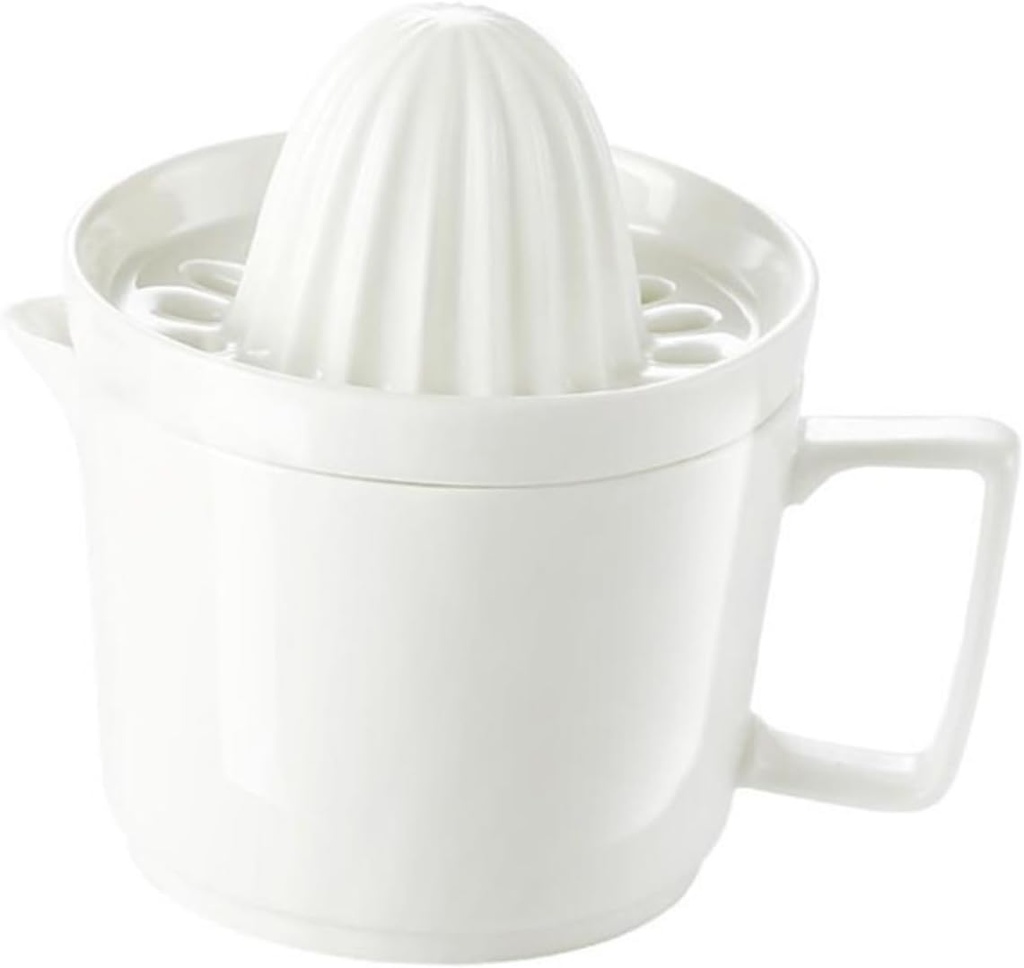 Cabilock Manual Ceramic Fruit Juicer Cup Healthy Lemon Orange Squeezer for Easy Juice Extraction Safe Material Simple Structure for Household Morning Drinks