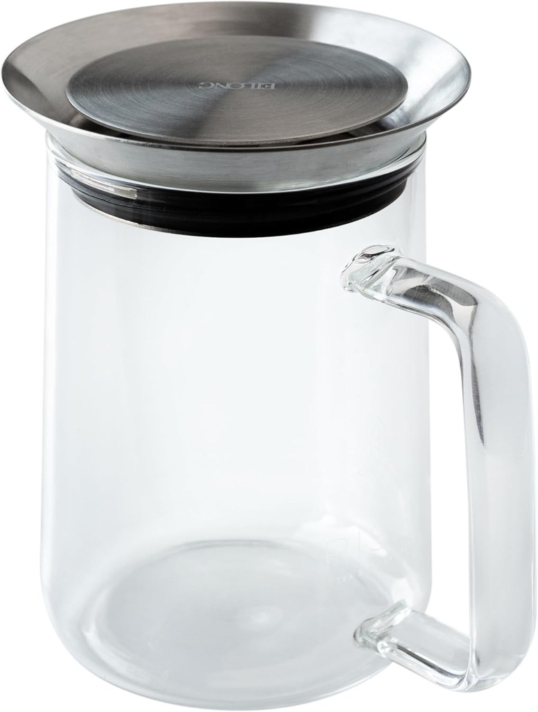 Rishi Tea Fluted Simple Brew Teapot - For 12oz Loose Tea Preparation, Built-in Strainer, Everyday Teaware, Easy to Clean, Borosilicate Glass, Enjoy Hot or Iced Tea - 400mL