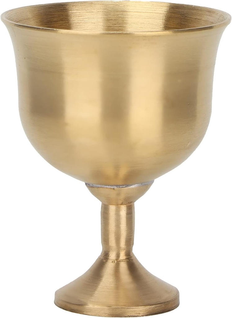Brass Wine Goblet, Vintage Chalice, Metal Wine Cup for Parties and Banquets