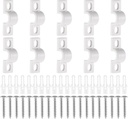 10 PCS Wire Shelf Clips, Shelf Clips for Metal Shelving Closet Maid Shelfs Clip Metal Shelfs Clip with Screws Expansion Tubes Metals Wire Clipes for Wires Shelving Concrete Installation Accessories