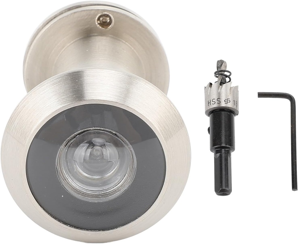 Fafeicy Safety Door Viewer Peephole, HD Lens 200° Wide Angle 360 Degree Private Cover Anti Theft Door Viewer, for Homes Offices Hotels with Zinc Alloy Proof (Silver)